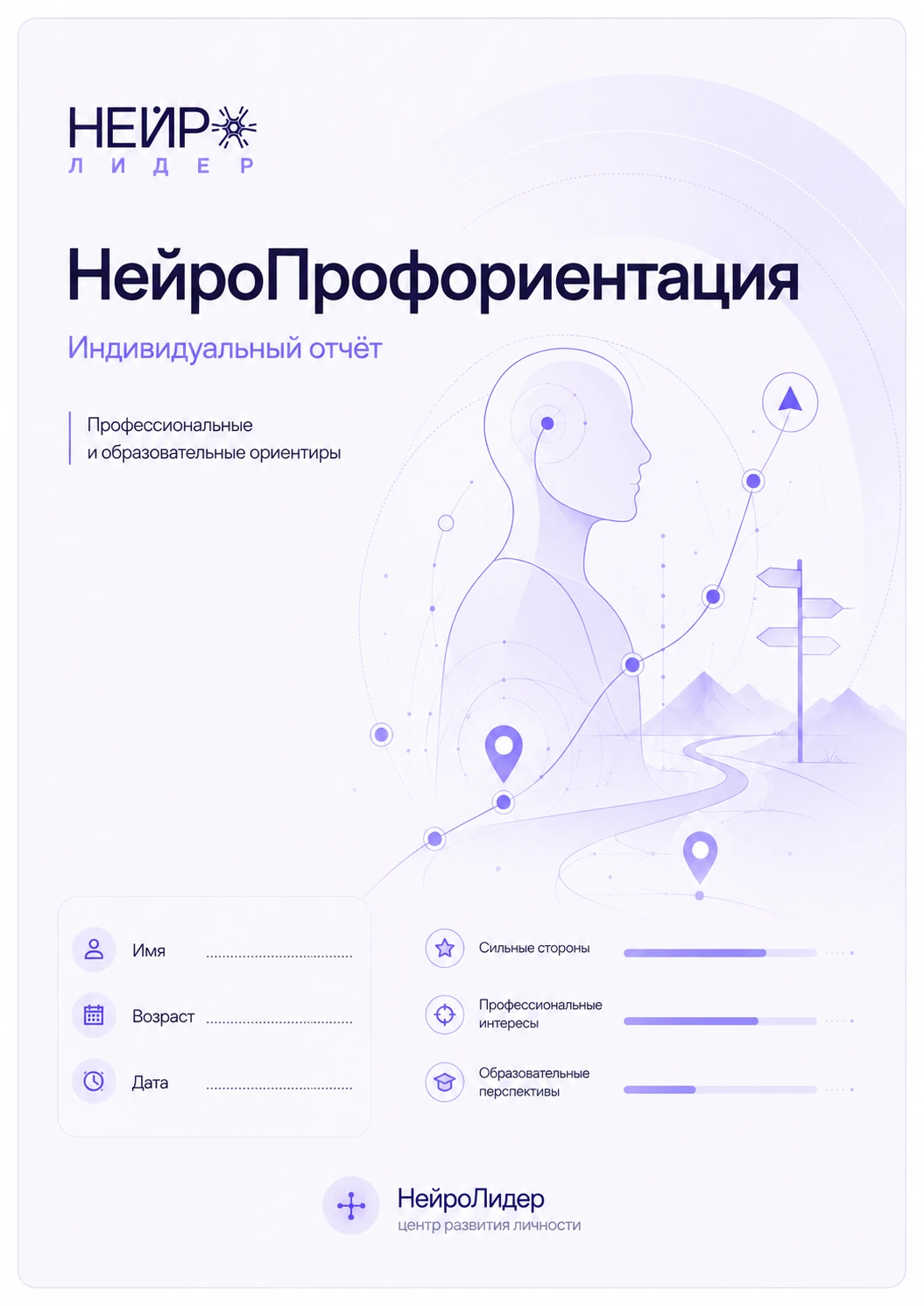Обложка индивидуального отчёта НейроПрофориентация