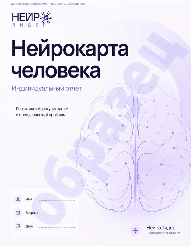 Обложка демонстрационного отчёта Нейрокарты человека